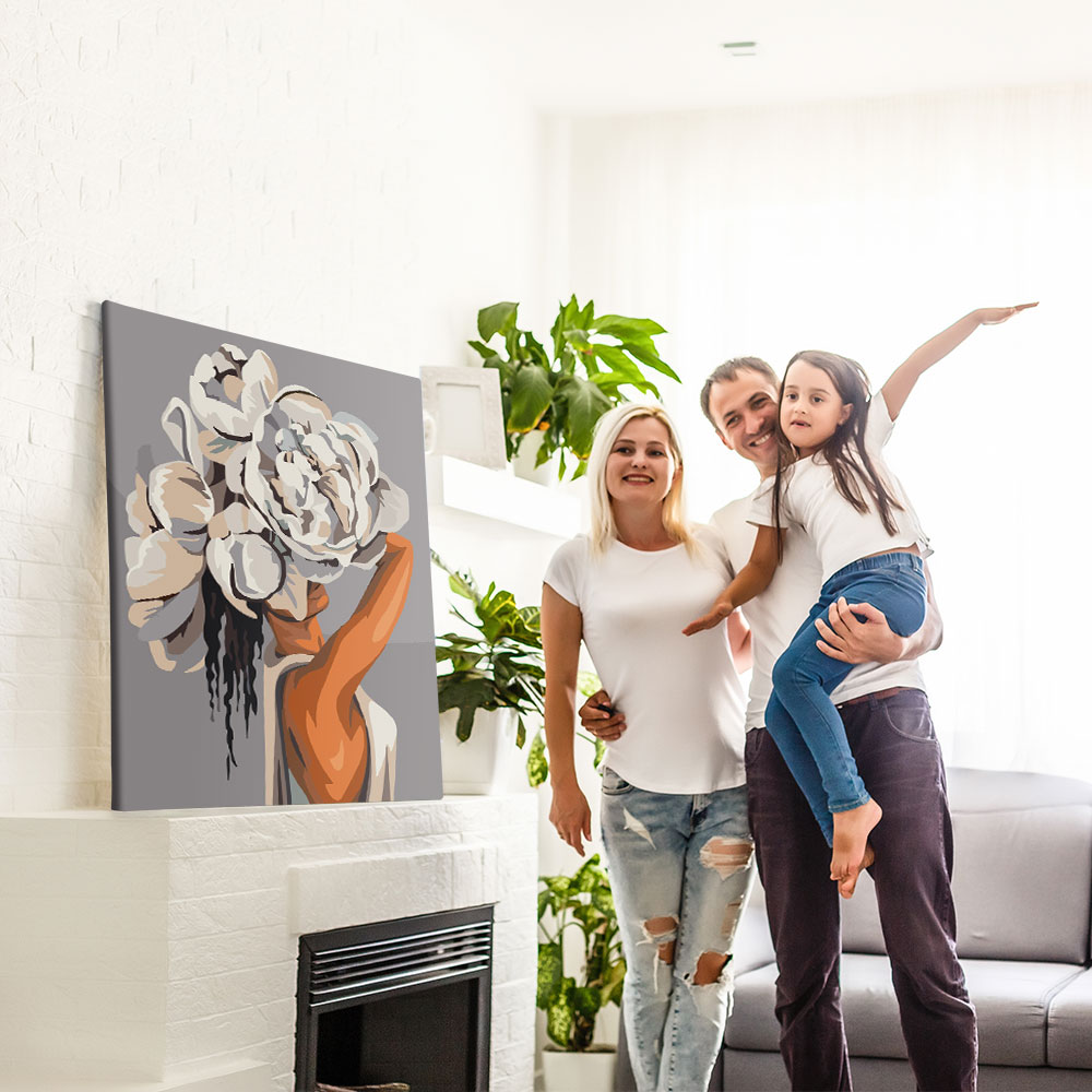 Malen nach Zahlen Set Bild Women in white