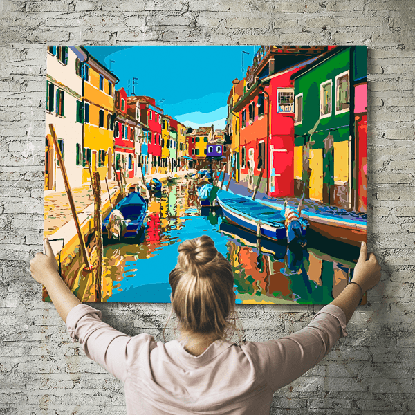 Malen nach Zahlen Set - Buntes Venedig