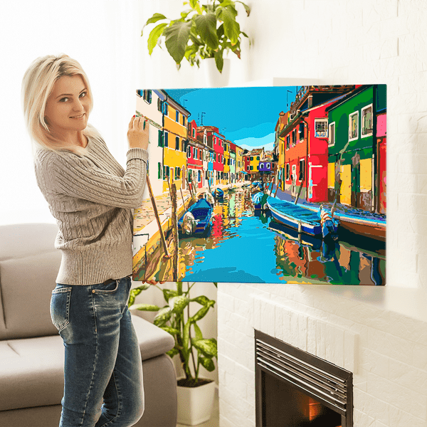 Malen nach Zahlen Set - Buntes Venedig