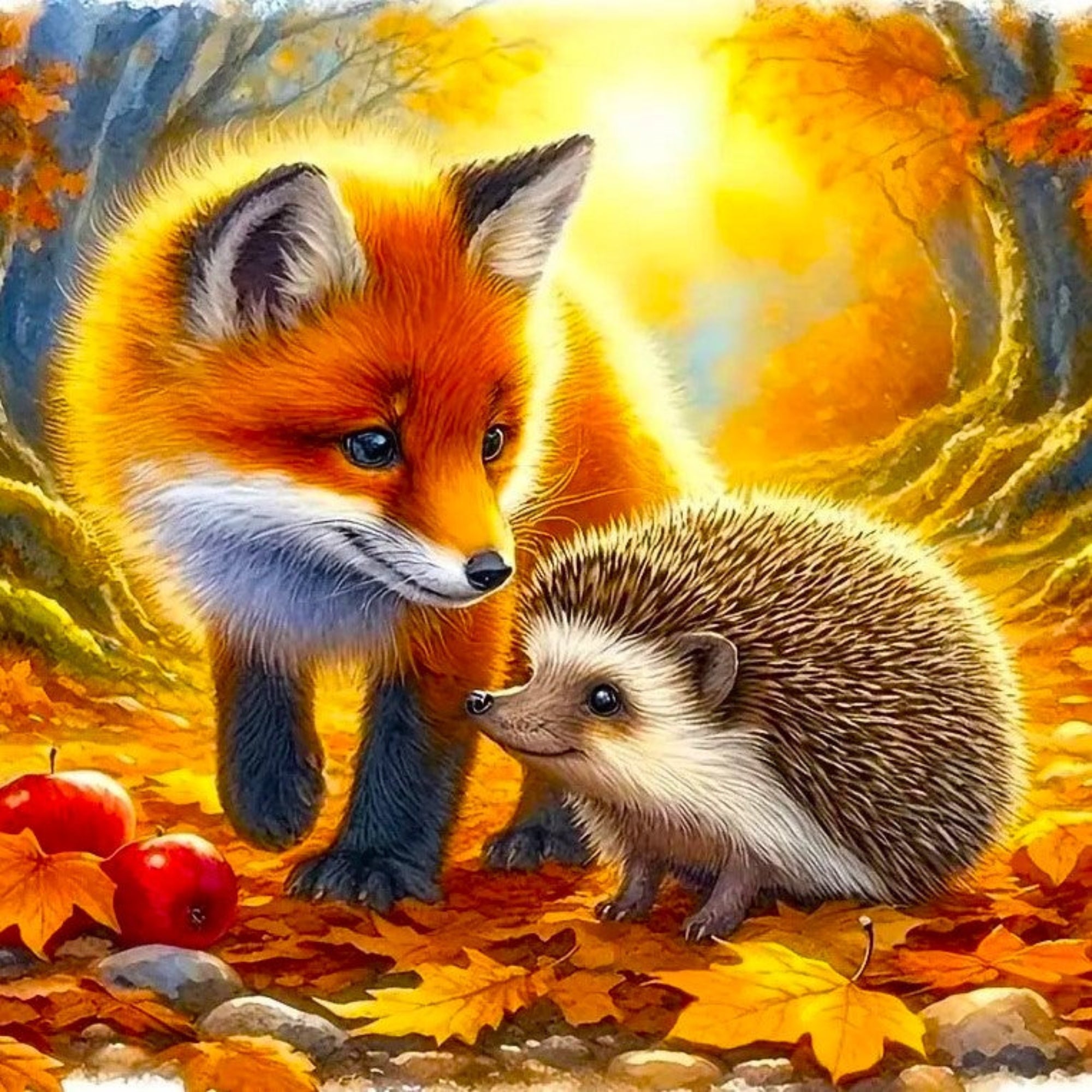 Diamond Painting - Waldtiere im bunten Laub "Limited Edition"