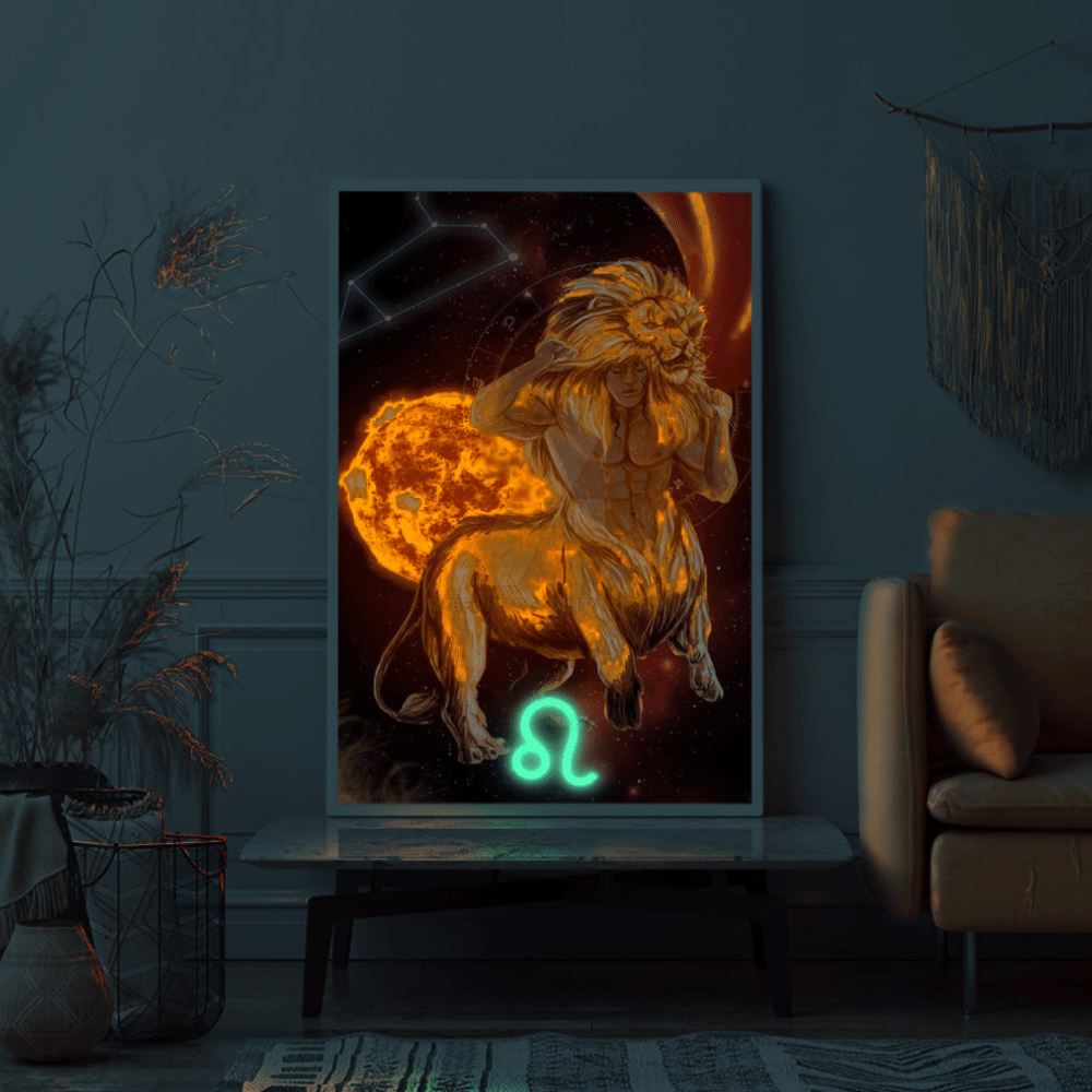Diamond Painting Leuchtbild Special - Sternzeichen Löwe