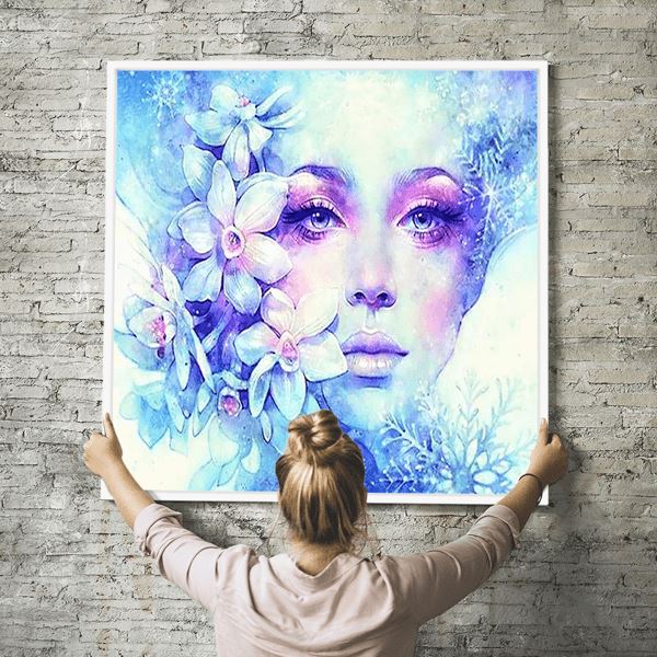 Diamond Painting Wandbild Die blaue Eiskönigin