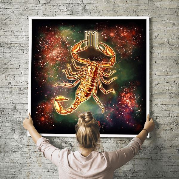 Diamond Painting Wandbild Sternzeichen "Skorpion"