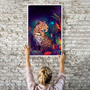 Diamond Painting Wandbild Leopard der bunten Träume