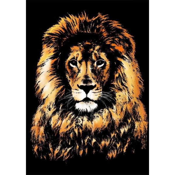 Scratch Painting - XL 4er Set Raubkatzen