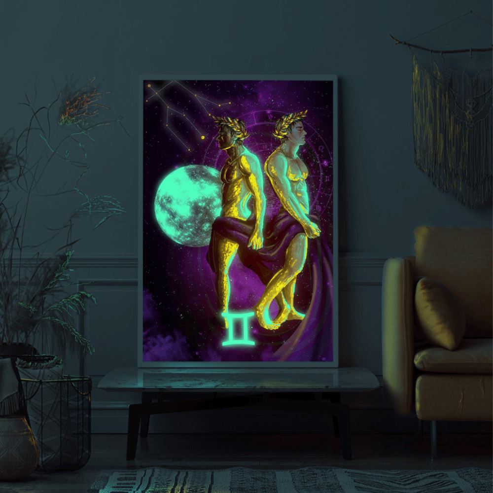 Diamond Painting Leuchtbild Special - Sternzeichen Zwilling