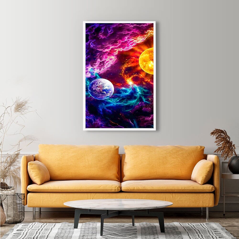 Diamond Painting XXXL - Farbspiel der Planeten
