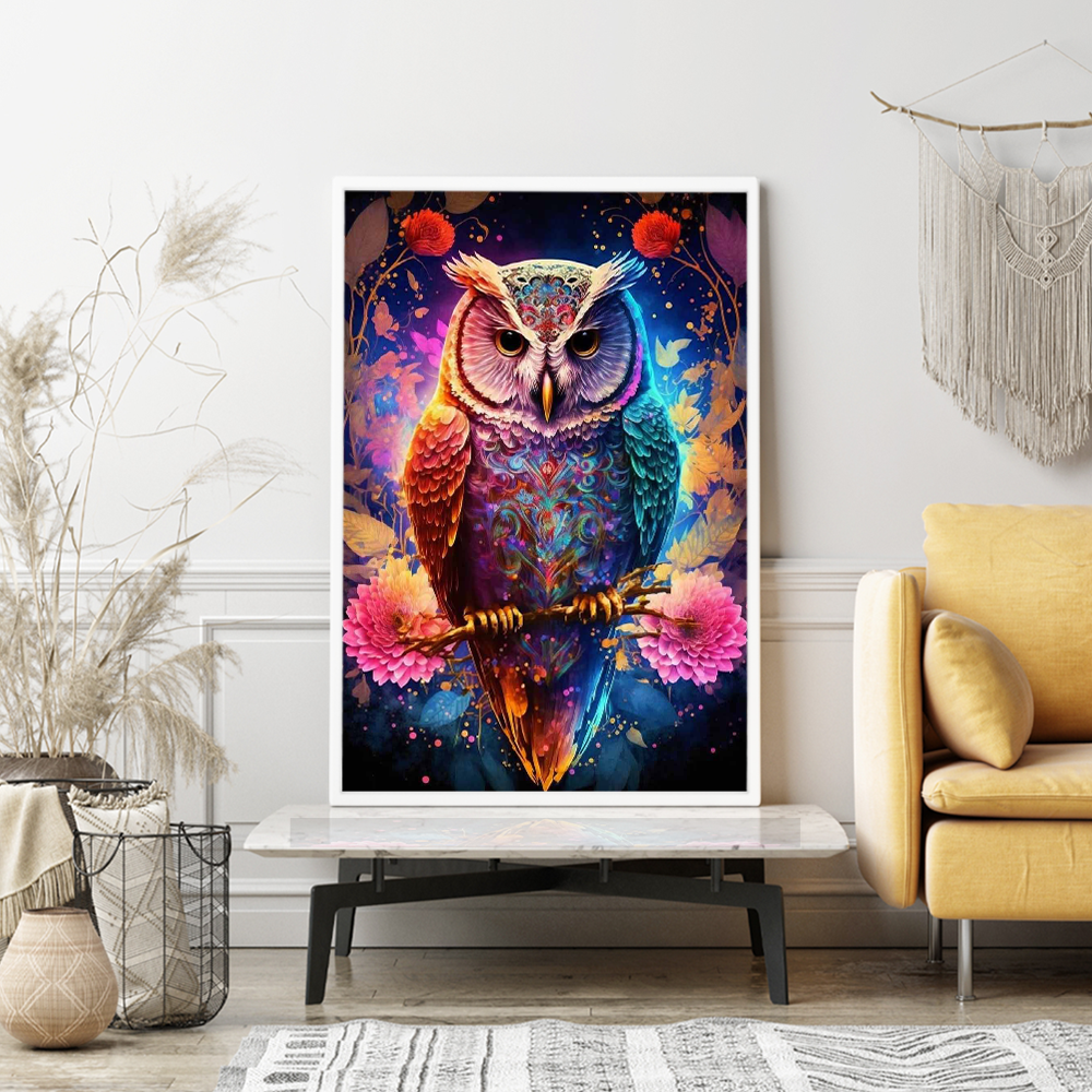 Diamond Painting - Owl of Flowers