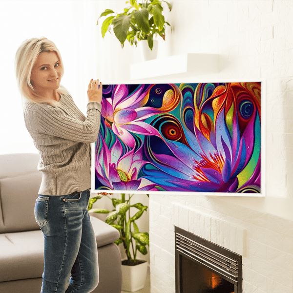 Diamond Painting Strass Spezial Bild XL Abstrakte Blumen