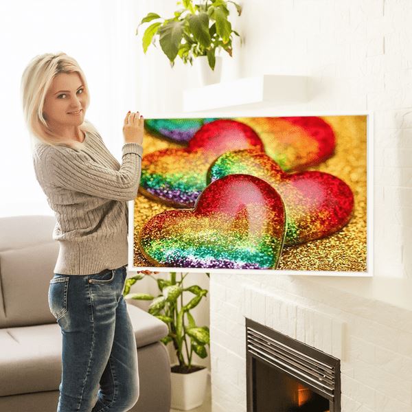 Diamond Painting Strass Special Bild XL Glitzer Herzen