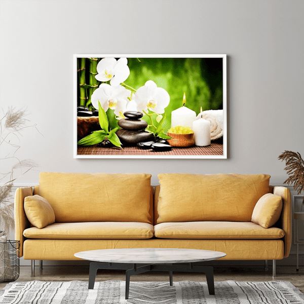 Diamond Painting Wandgestaltung Orchidee "Ruhe & Entspannung"