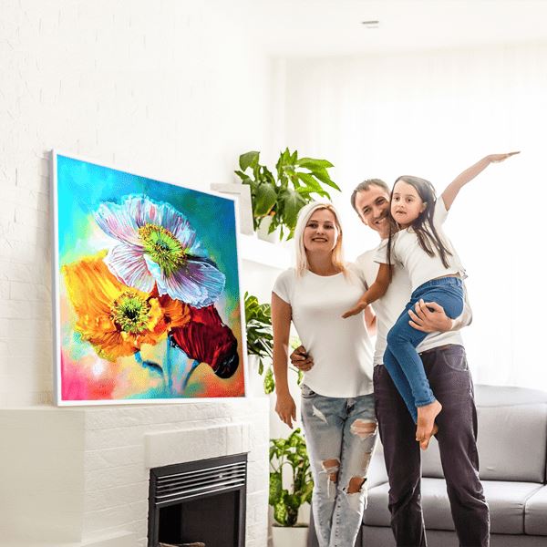 Diamond Painting Bild Aquarellblumen