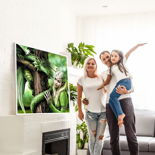 Diamond Painting Bild Green Dragon