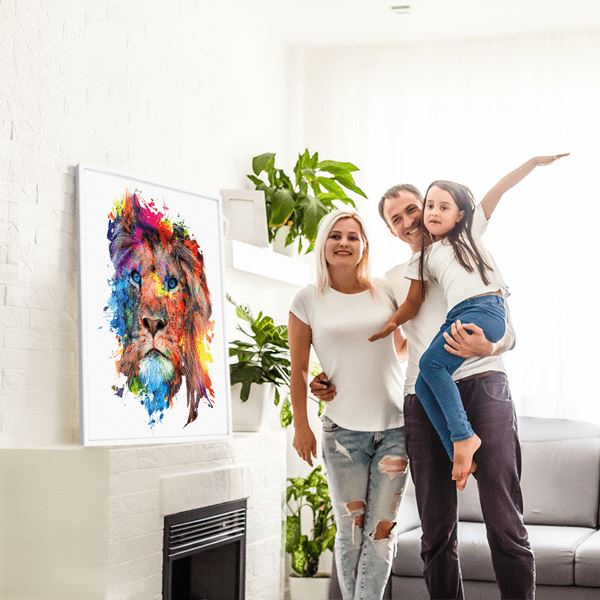 Diamond Painting Bild Löwe "Farbenchaosr"