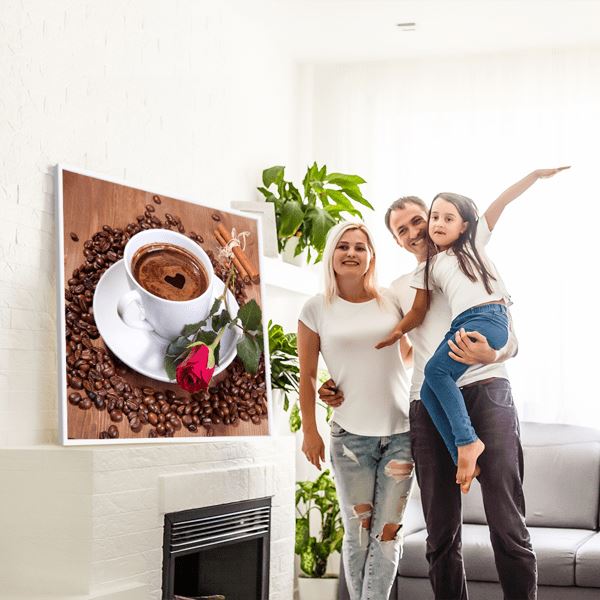 Diamond Painting Bild Rosenkaffee