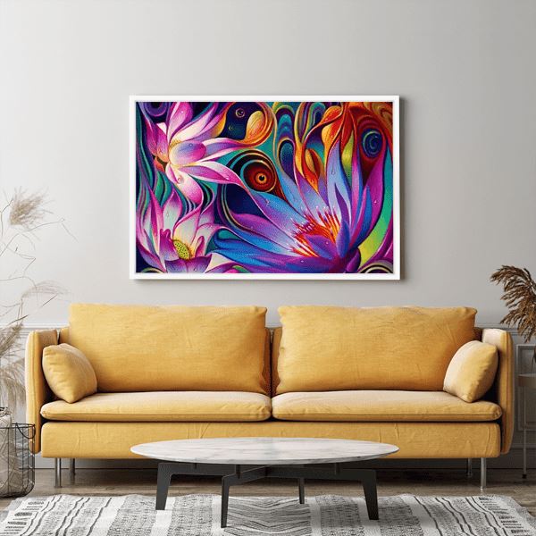 Diamond Painting Strass Spezial Wandgestaltung XL Abstrakte Blumen