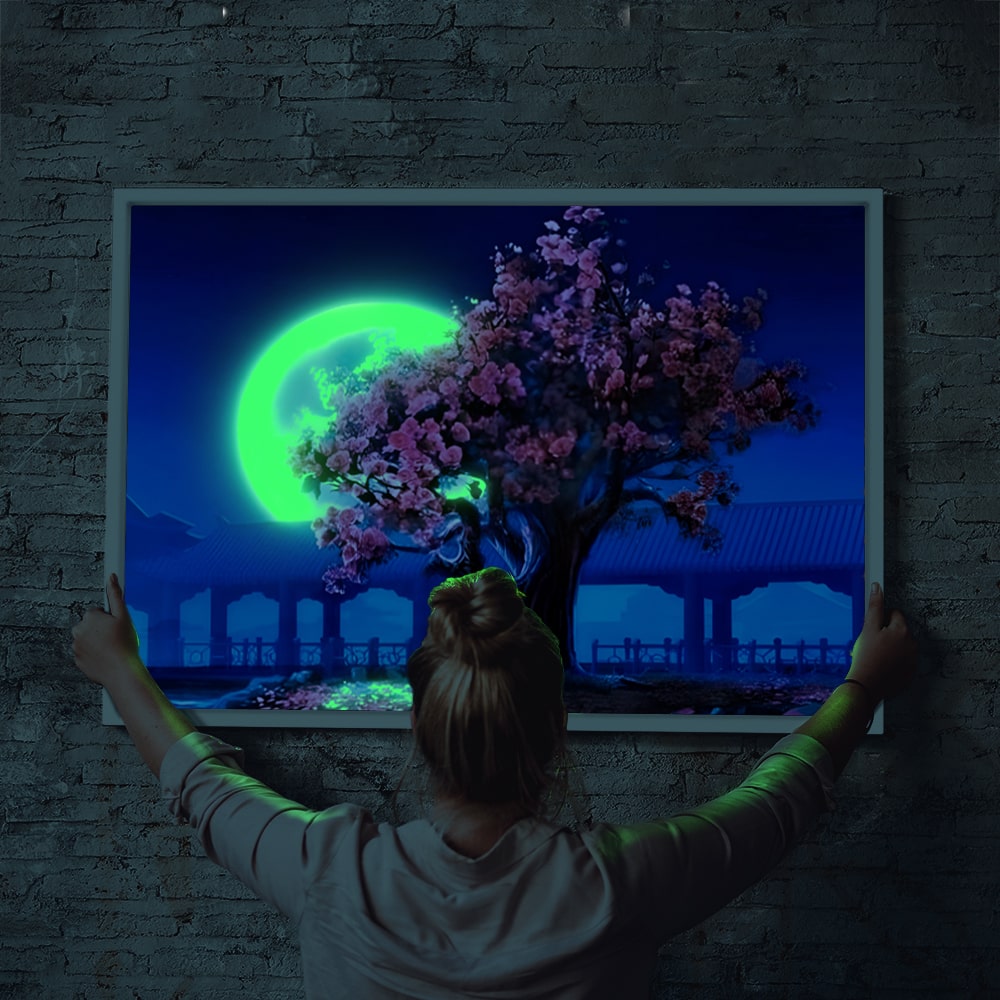 Diamond Painting Leuchtbild Special Wandbild Moonlight Tree