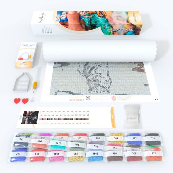 Diamond Painting XXL Set Bunter Kiesstrand