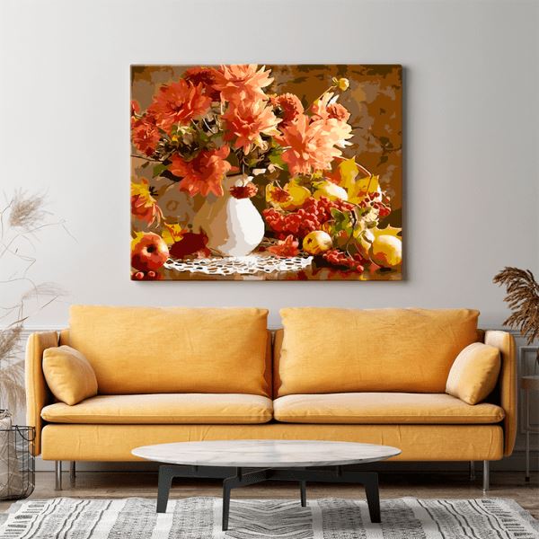 Malen nach Zahlen Foto Blumengedeck