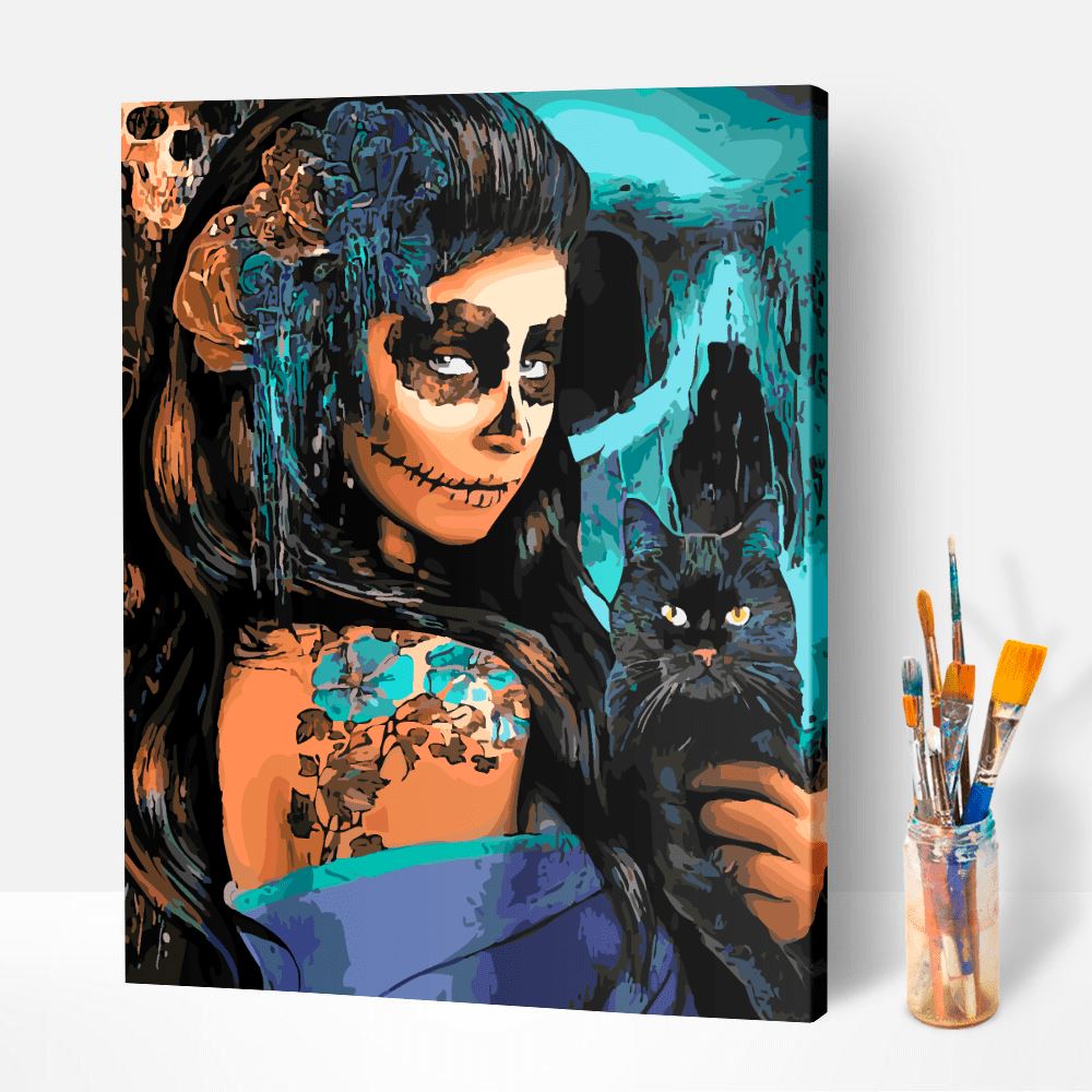 Malen nach Zahlen gemaltes Bild La Caterina