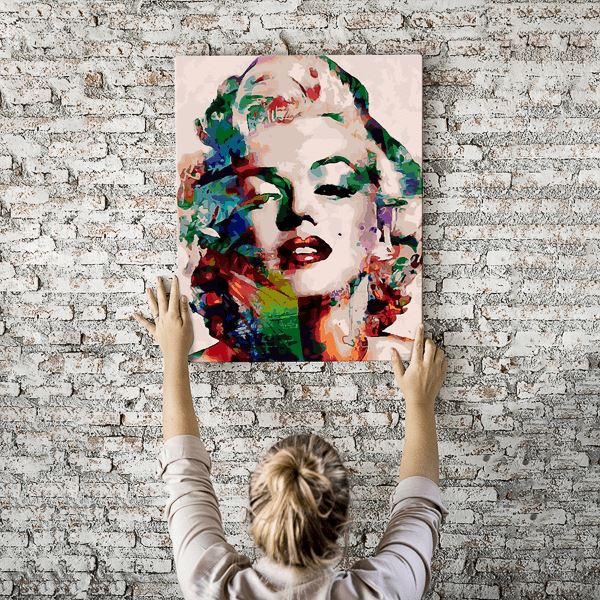 Malen nach Zahlen Wandbild Marilyn Monroe - Color Edition