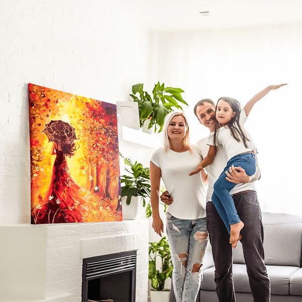 Malen nach Zahlen Wandgestaltung Bunter Herbst der Liebe