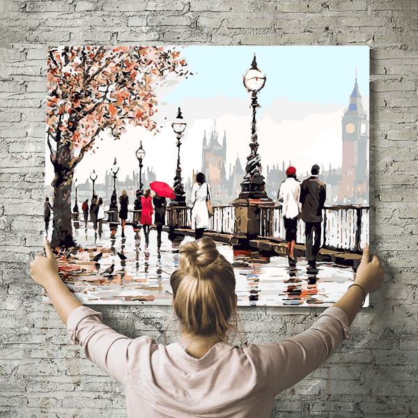 Malen nach Zahlen Wandbild London Parliament view