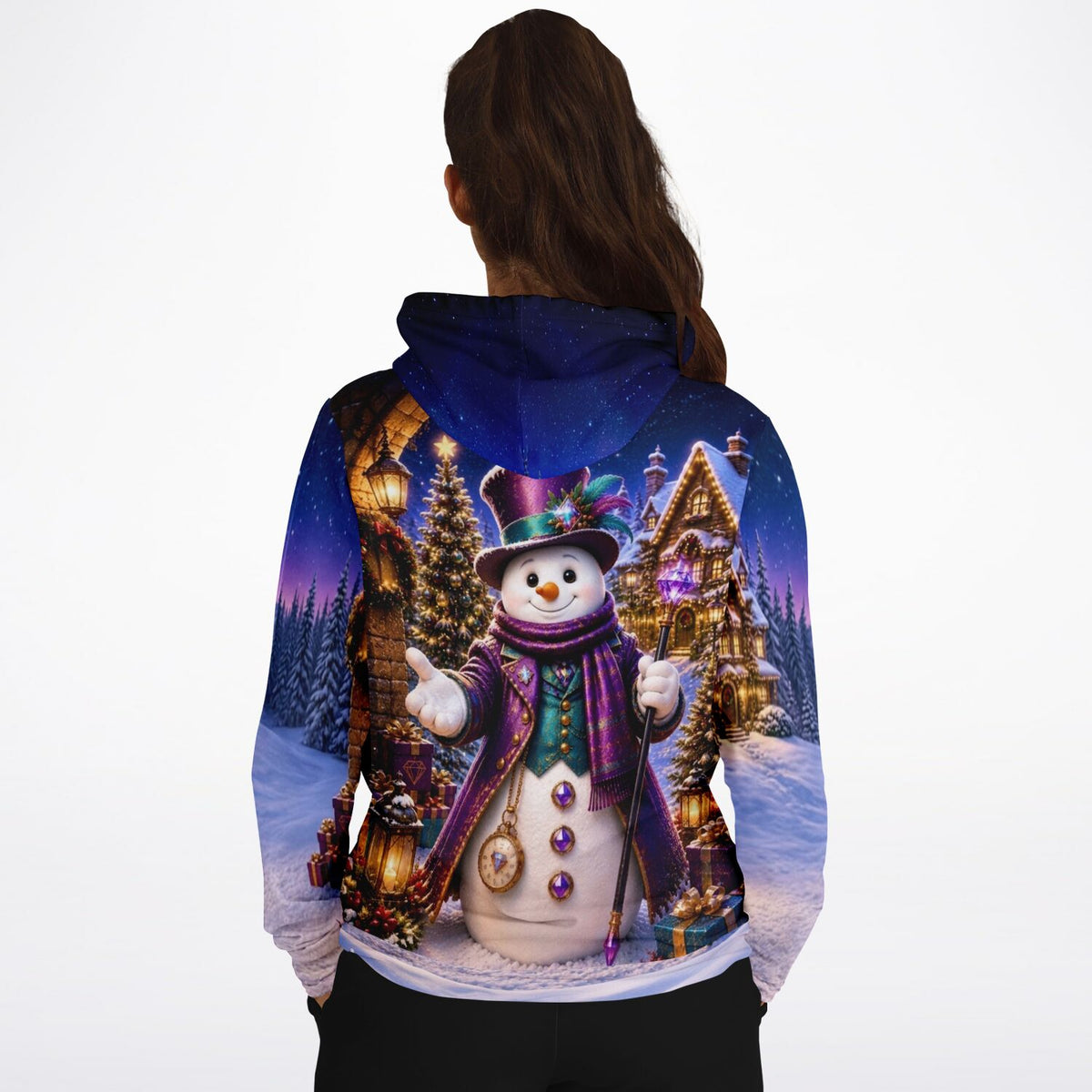Dreamer Hoodie mit festlichem Schneemann-Motiv, perfekt für Fans von Diamond Painting und winterlicher DIY-Kunst.