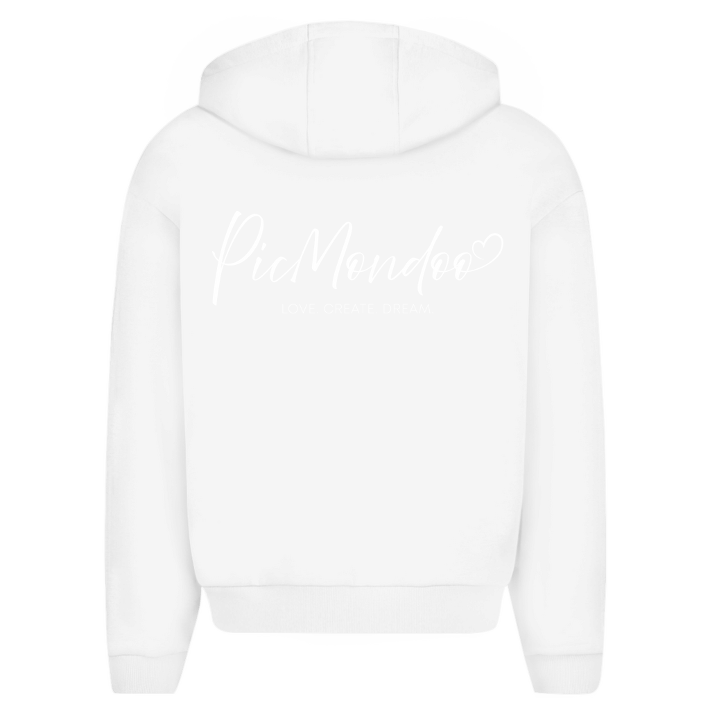 Herren Oversize Zipper Hoodie Picmondoo logo
