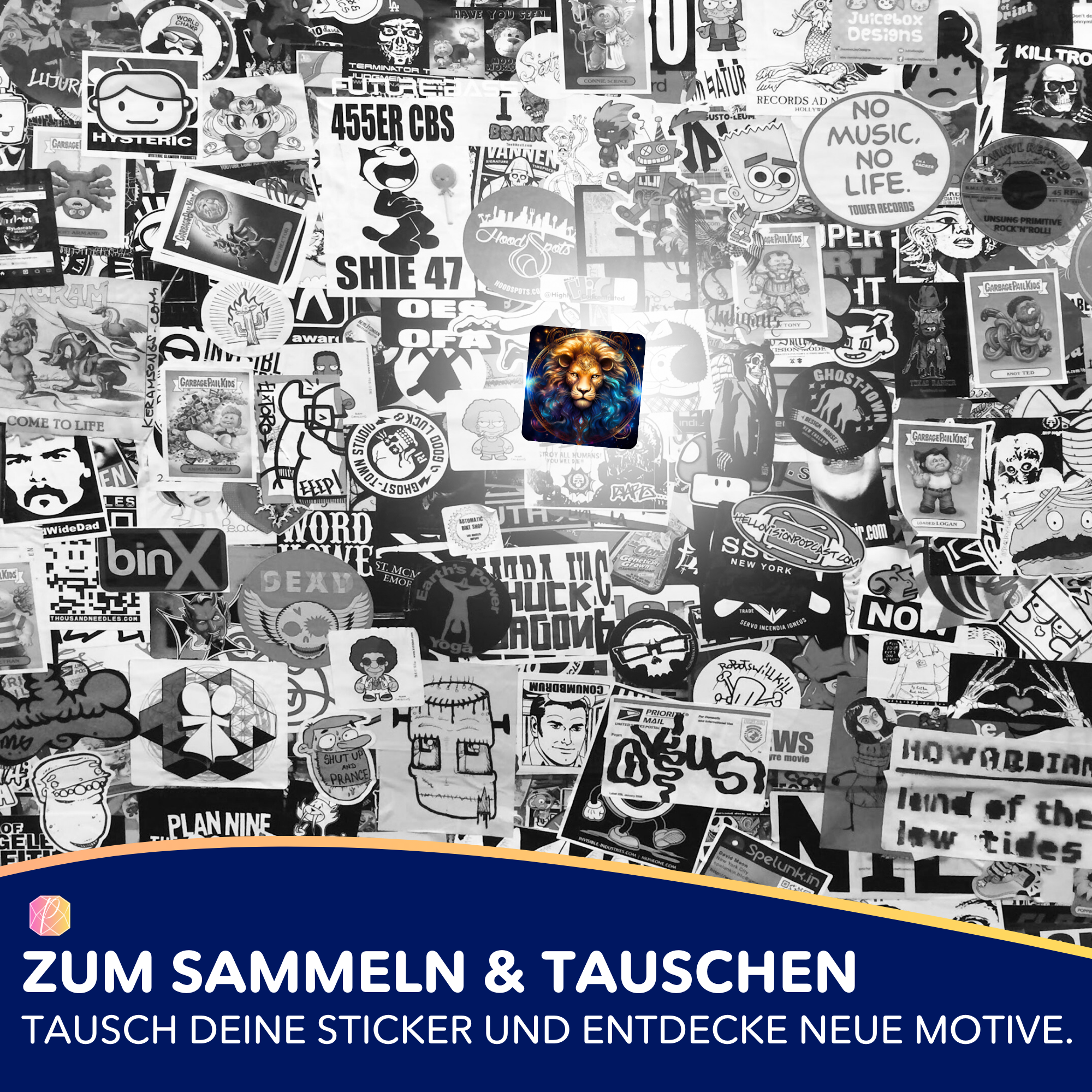 Aufkleber 5er-Set - Sternzeichen Löwe "Limited Edition"