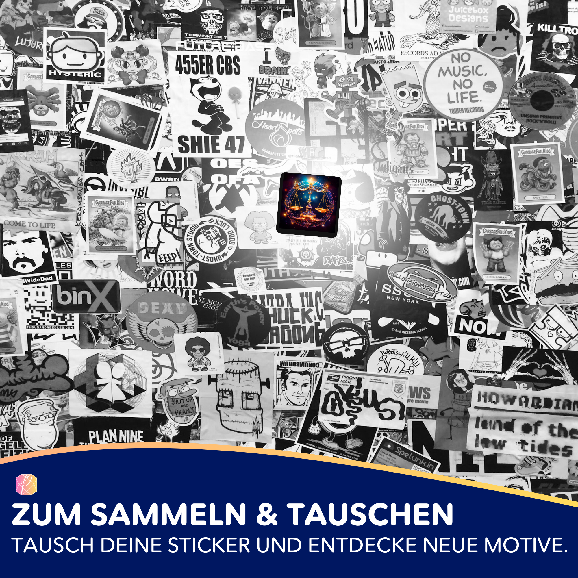 Aufkleber 5er-Set - Sternzeichen Waage "Limited Edition"