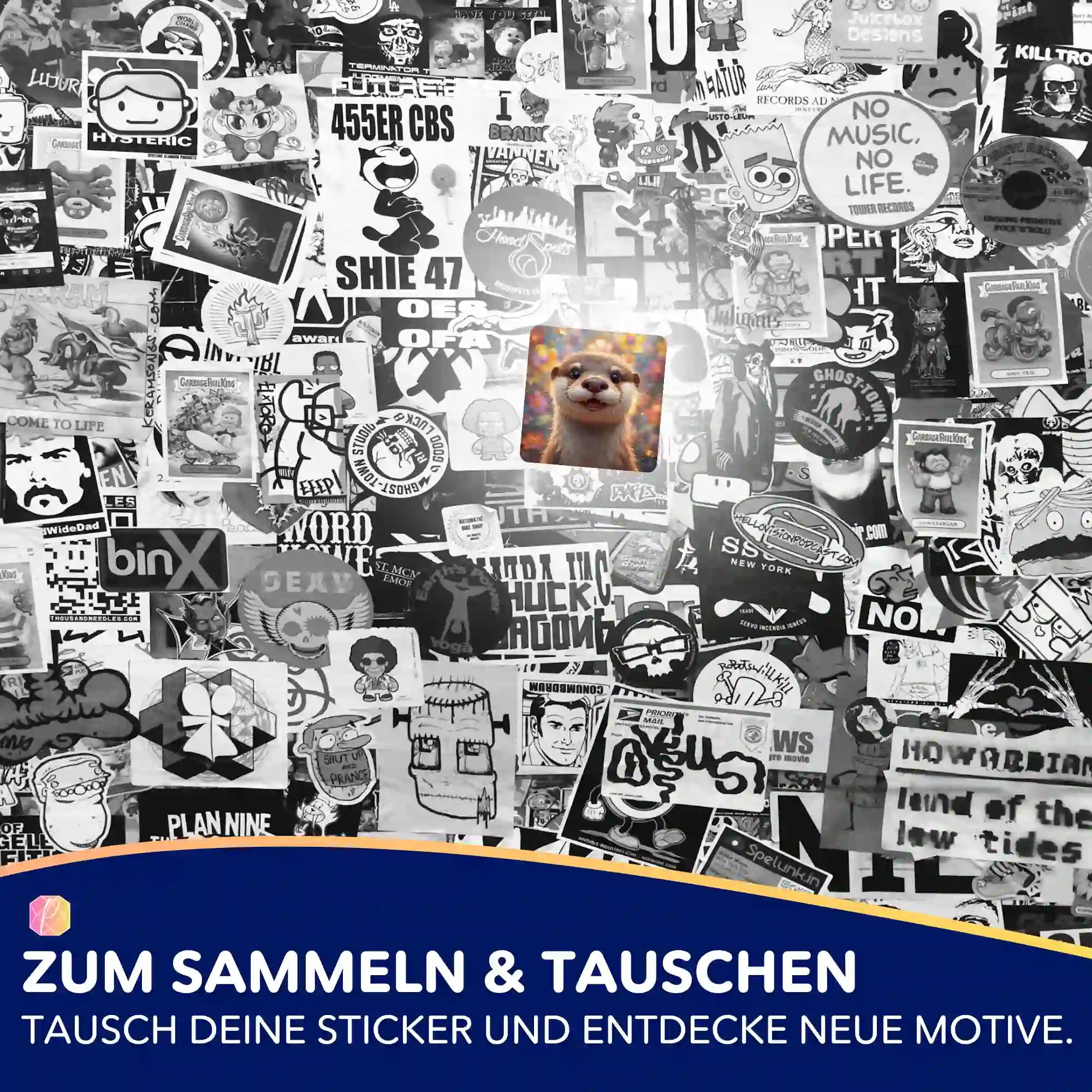 Aufkleber 5er-Set - Sonnenschein im Fell