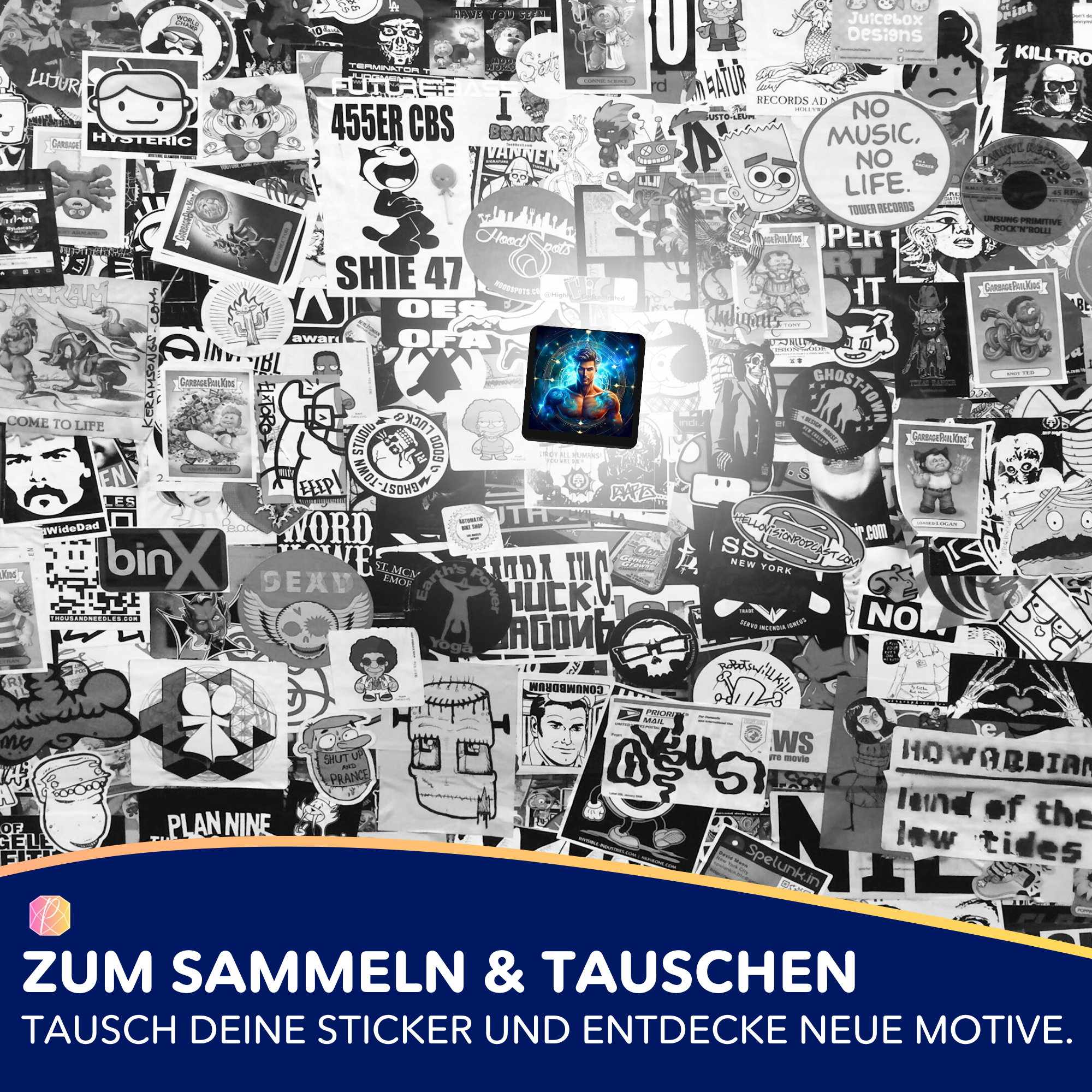 Aufkleber 5er-Set - Sternzeichen Wassermann "Limited Edition"