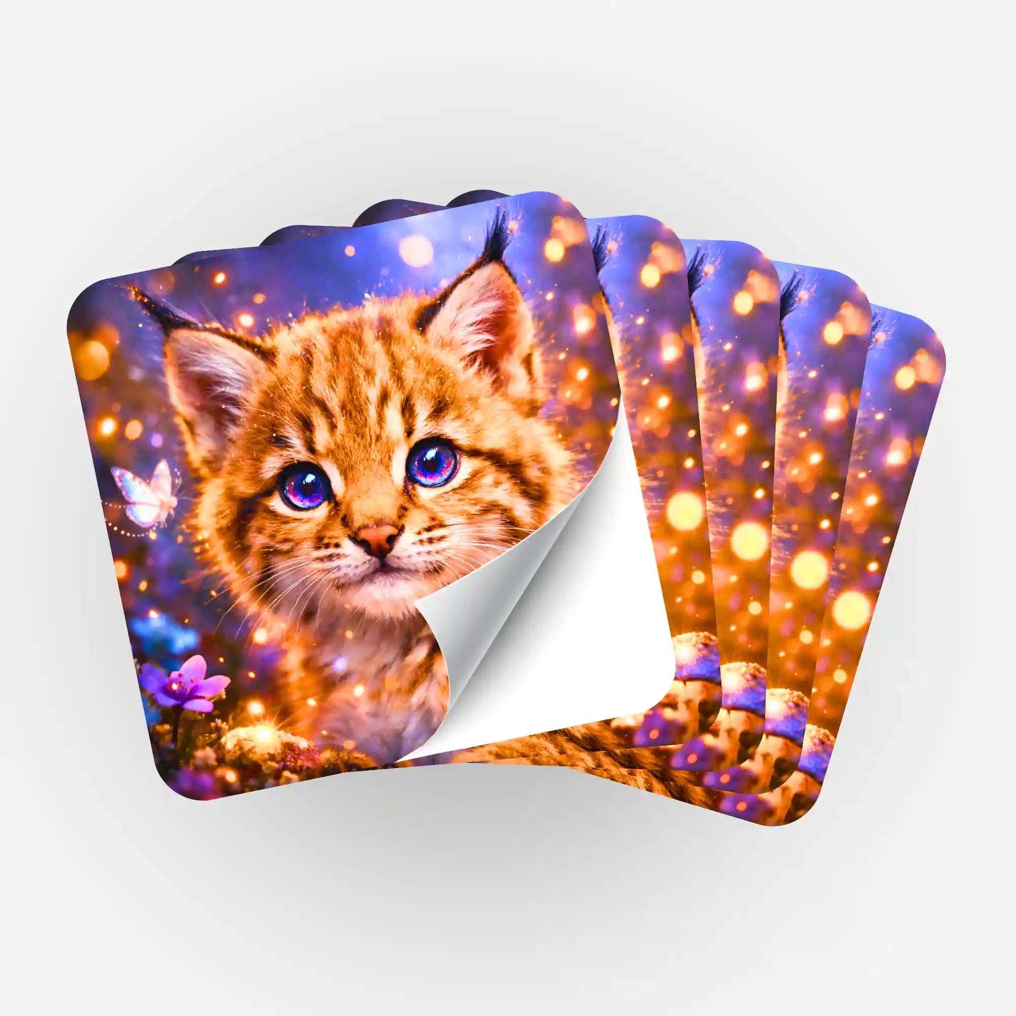 5er-Set Sticker mit Katzenmotiv für Diamond Painting Organisation und kreative DIY-Projekte