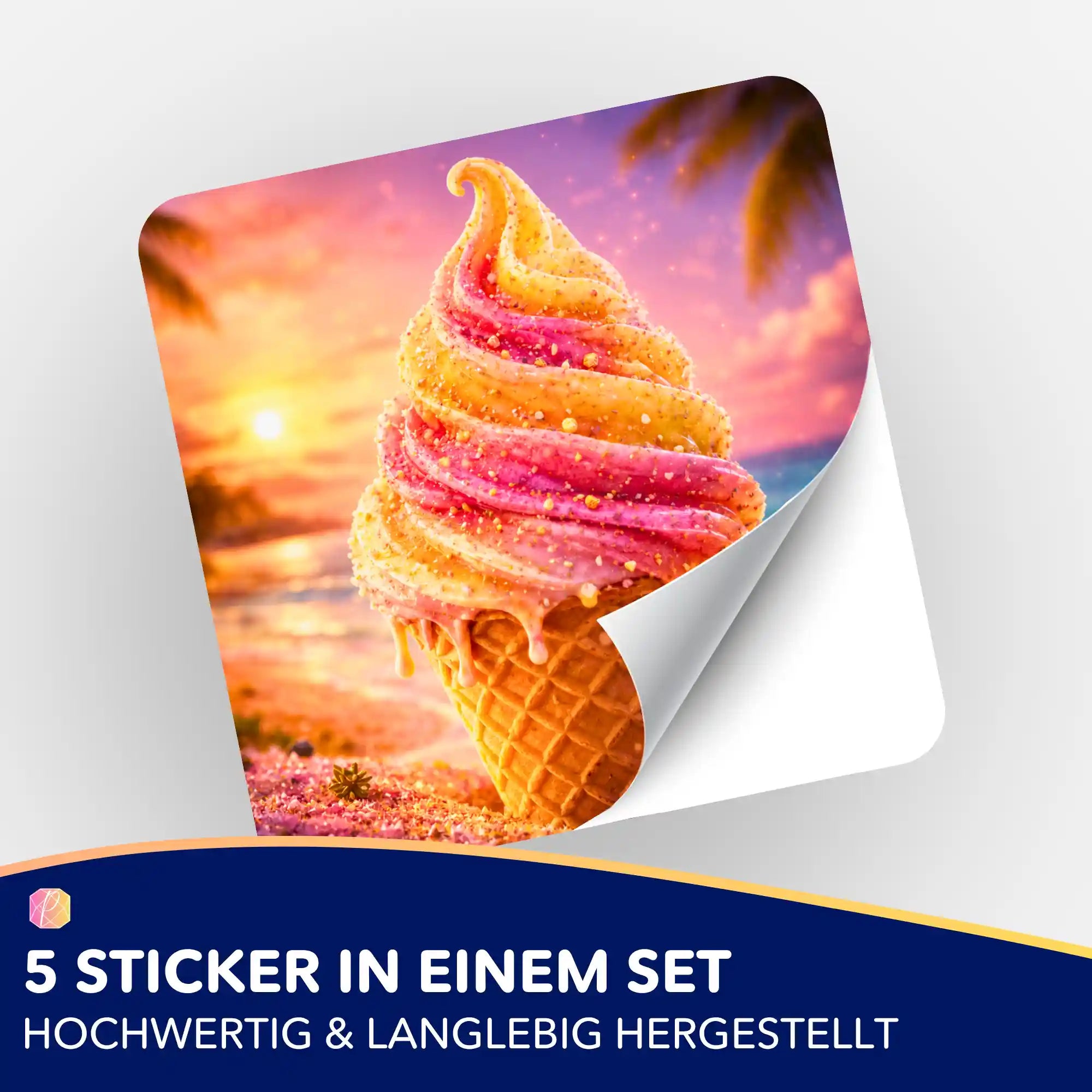 Aufkleber 5er-Set - So schmeckt der Sommer