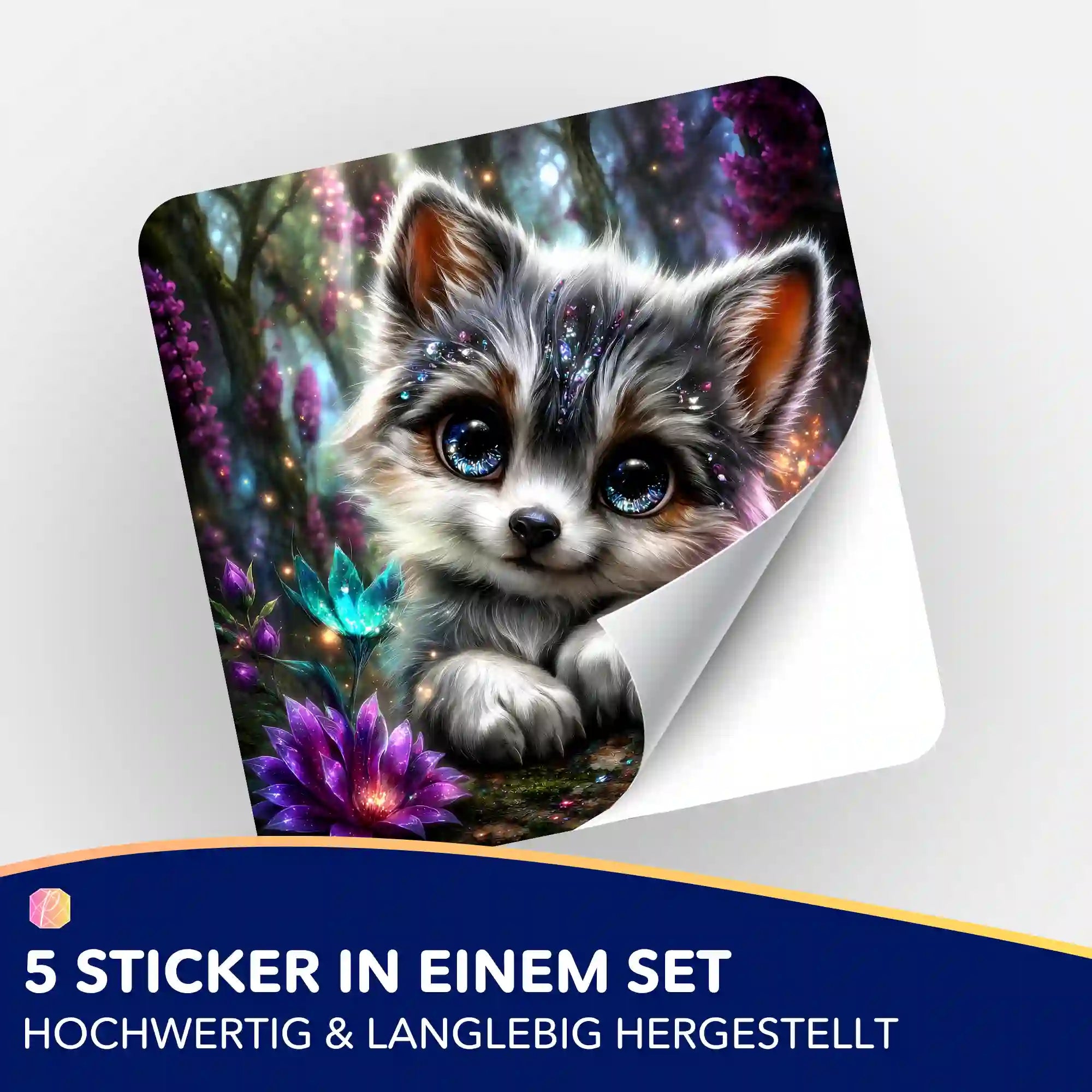 Aufkleber 5er-Set - Sommerfell
