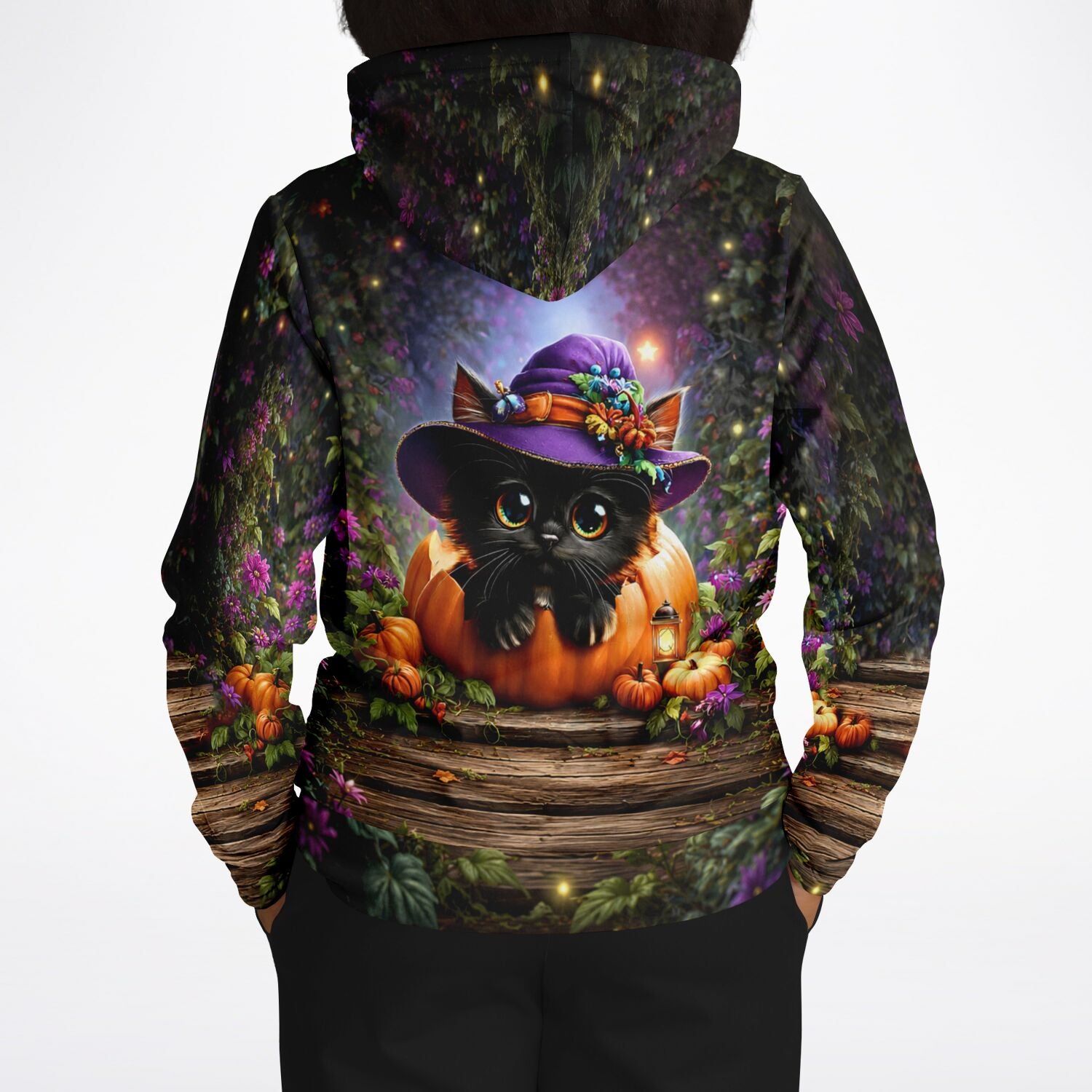 Dreamer Hoodie Herbstpfötchen mit süßer Katze im Kürbis, passend zu Diamond Painting und Malen nach Zahlen Motiven.