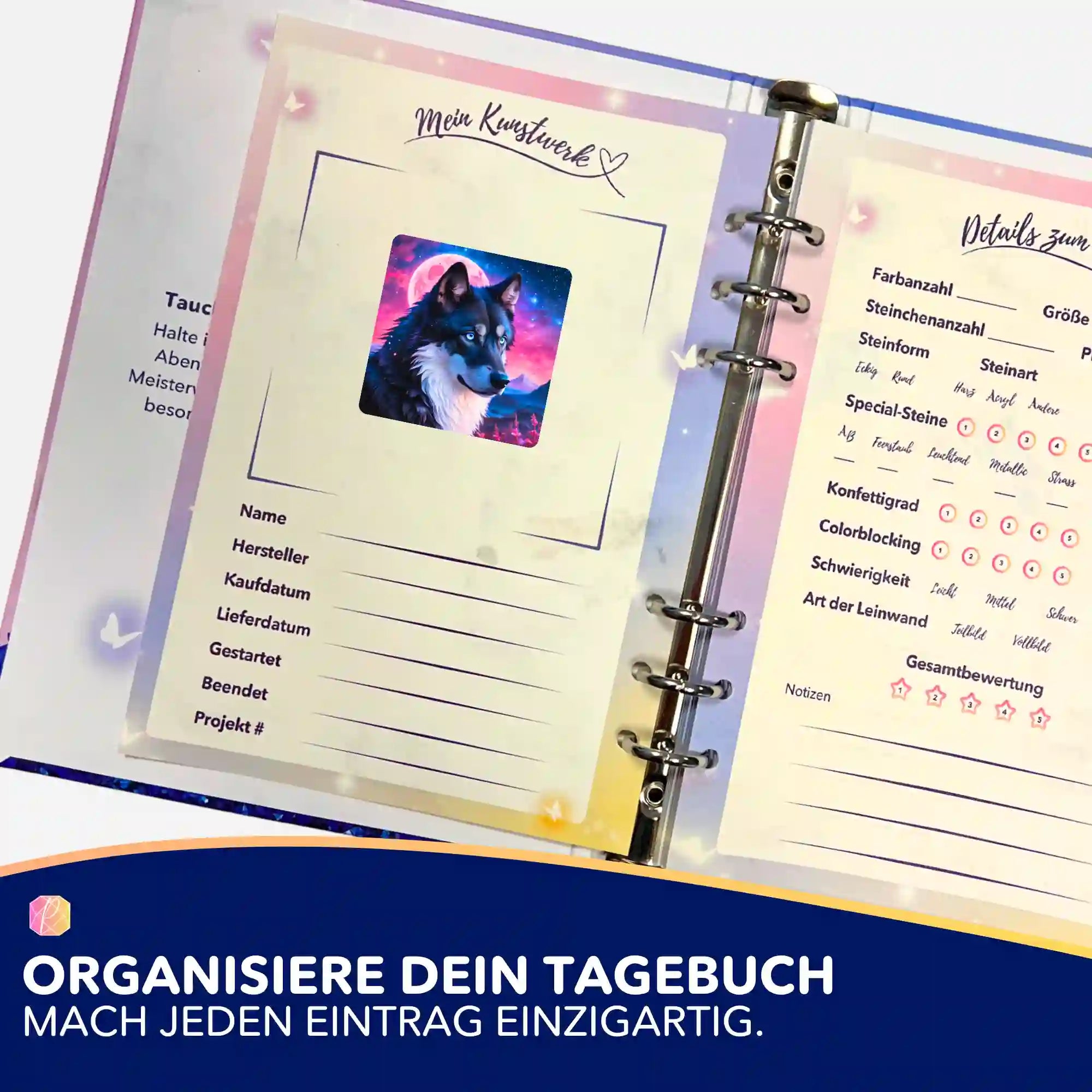 Aufkleber 5er-Set - Unter dem Erdbeermond