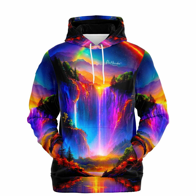 Dreamer Hoodie - Nachtleuchten am Wasserfall