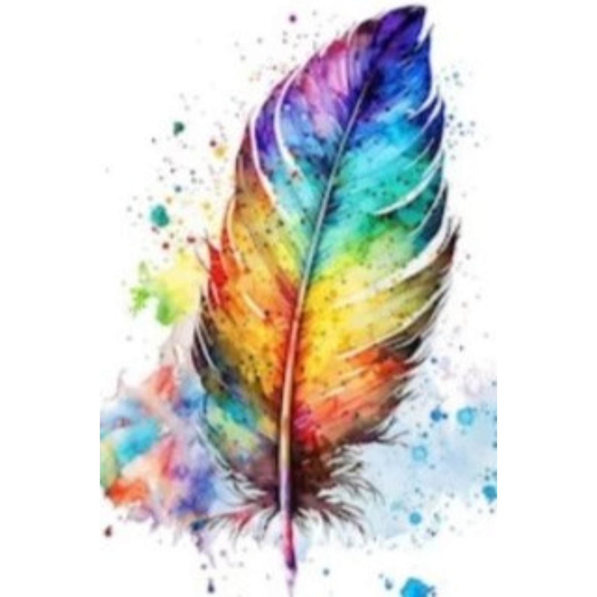 Diamond Painting Mini - Rainbow Feather