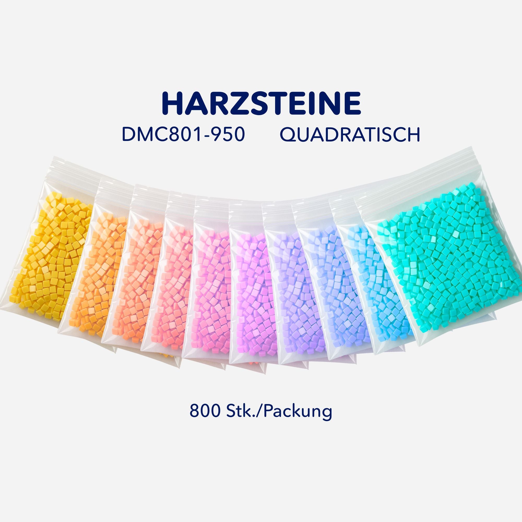 Diamond Painting Harzsteine Quadratisch DMC 502-800 (800Stk.)