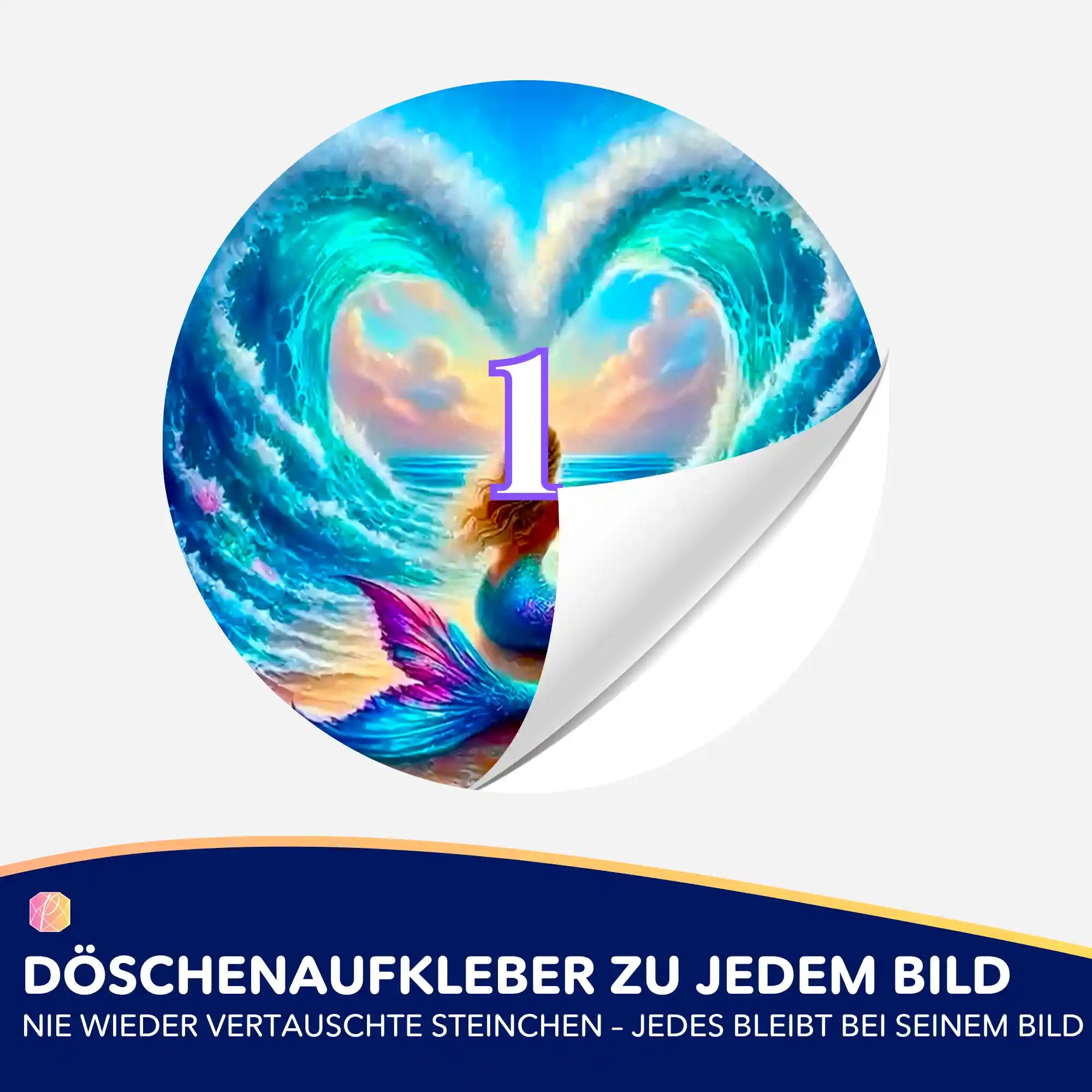 Döschenaufkleber - Liebe der Meerjungfrau