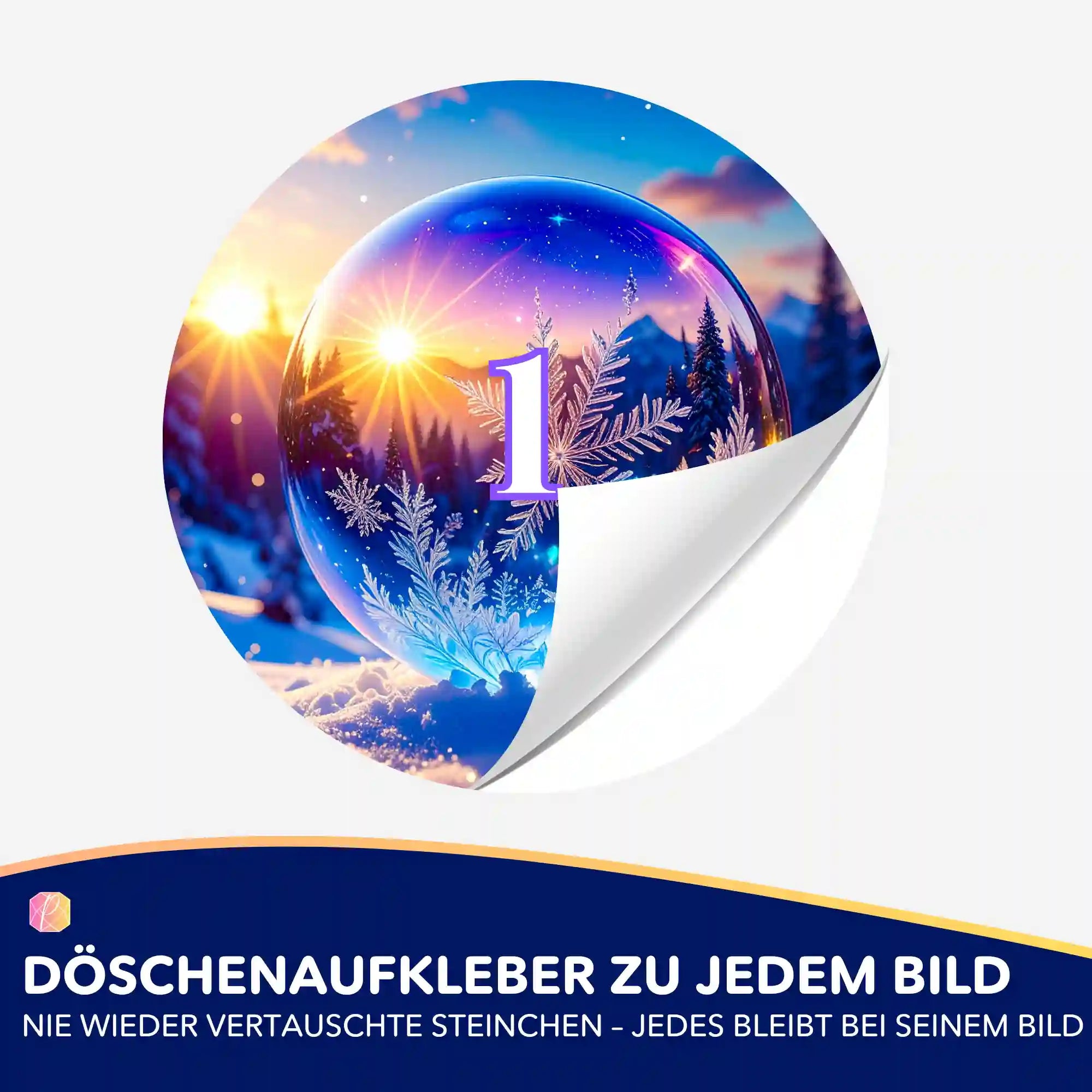 Döschenaufkleber - Kristallwelt