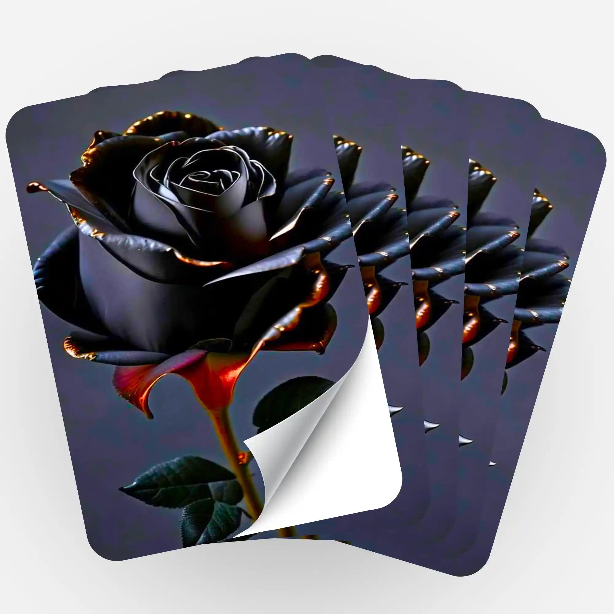 Aufkleber 5er-Set - Black rose