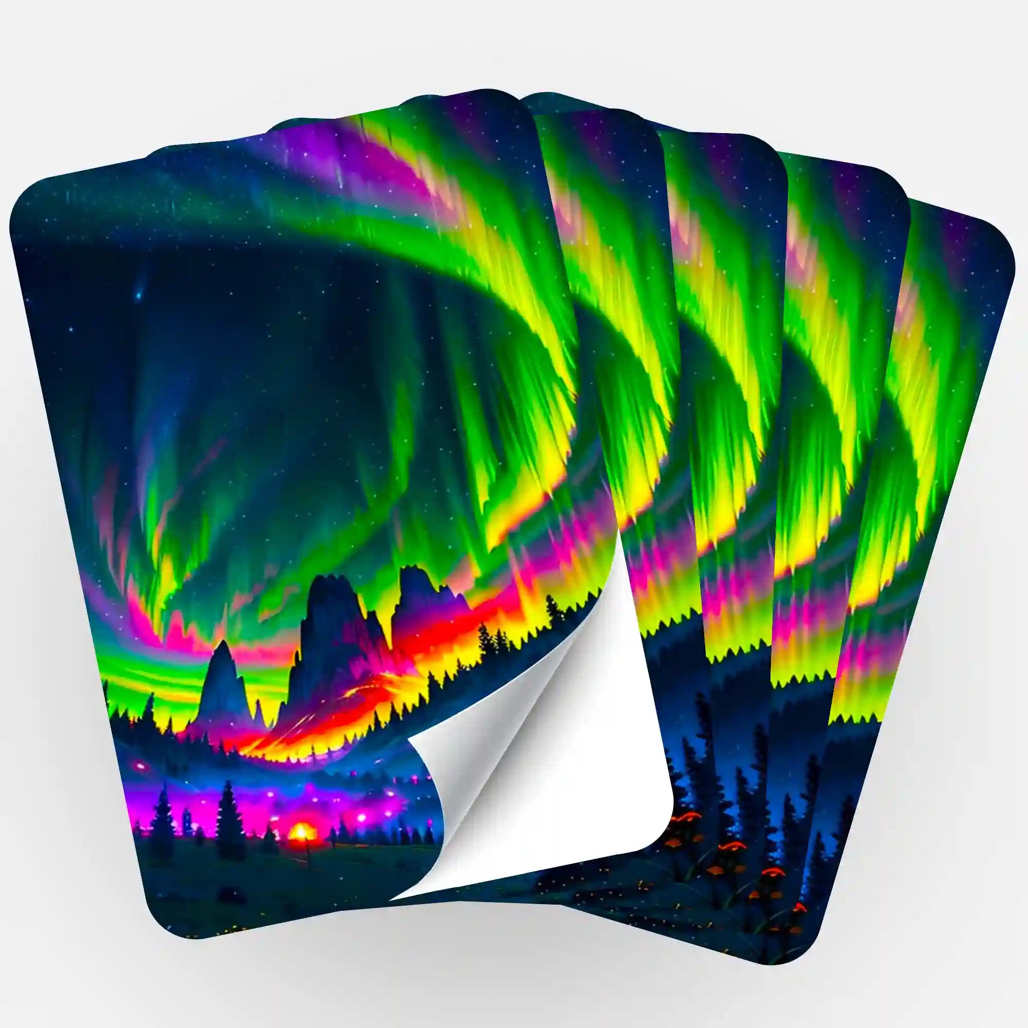 Aufkleber 5er-Set - Nacht der bunten Lichter "Limited Edition"
