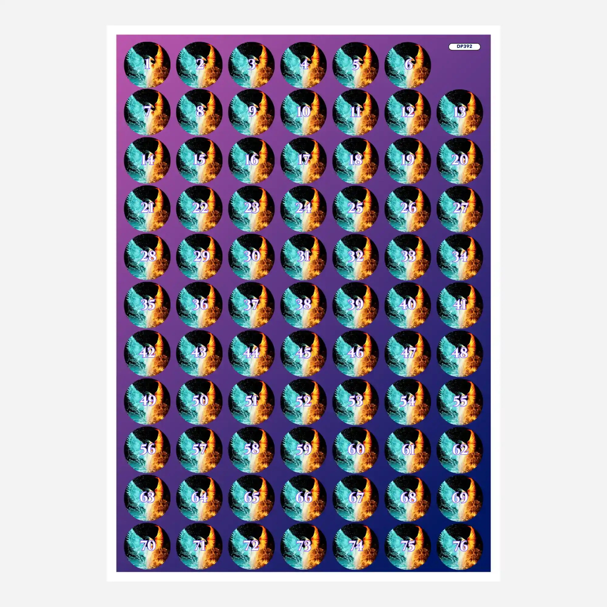 Döschenaufkleber - Phönix der Elemente