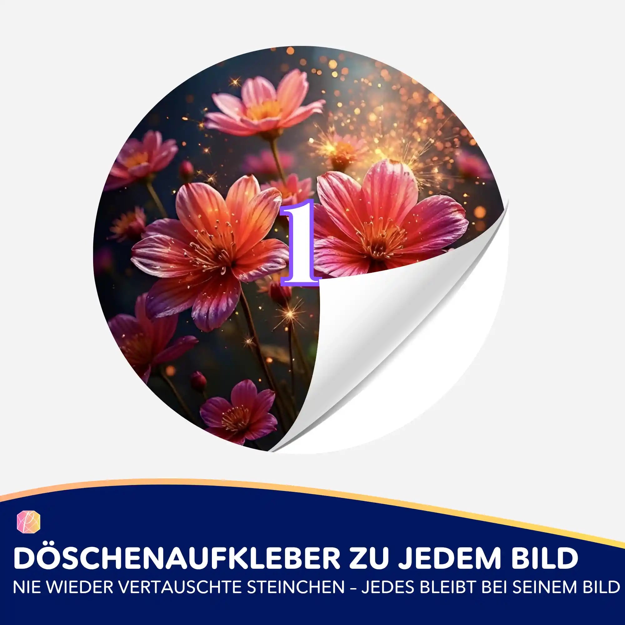 Döschenaufkleber - Flower Sparkle
