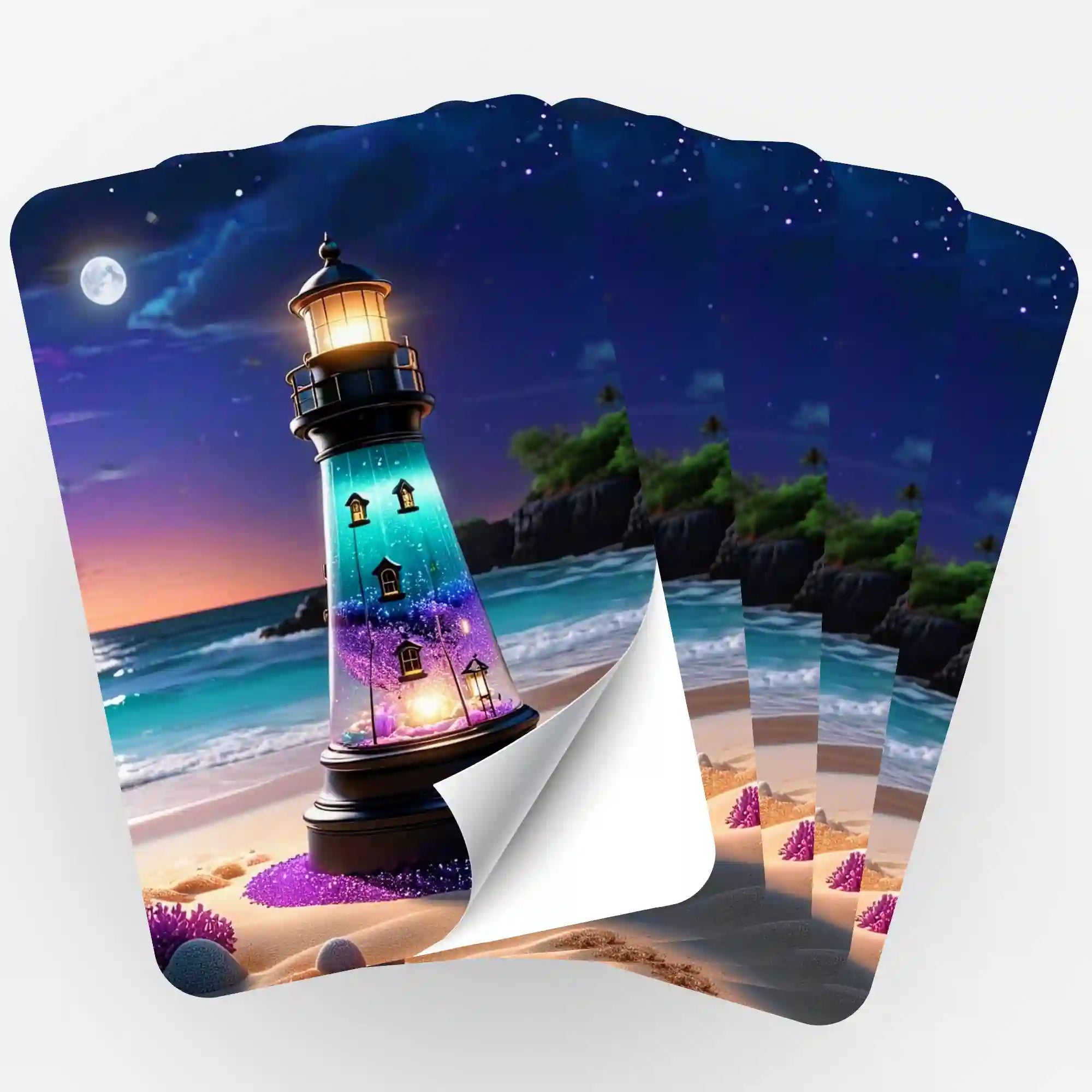 Aufkleber 5er-Set - Leuchtturm der Träume