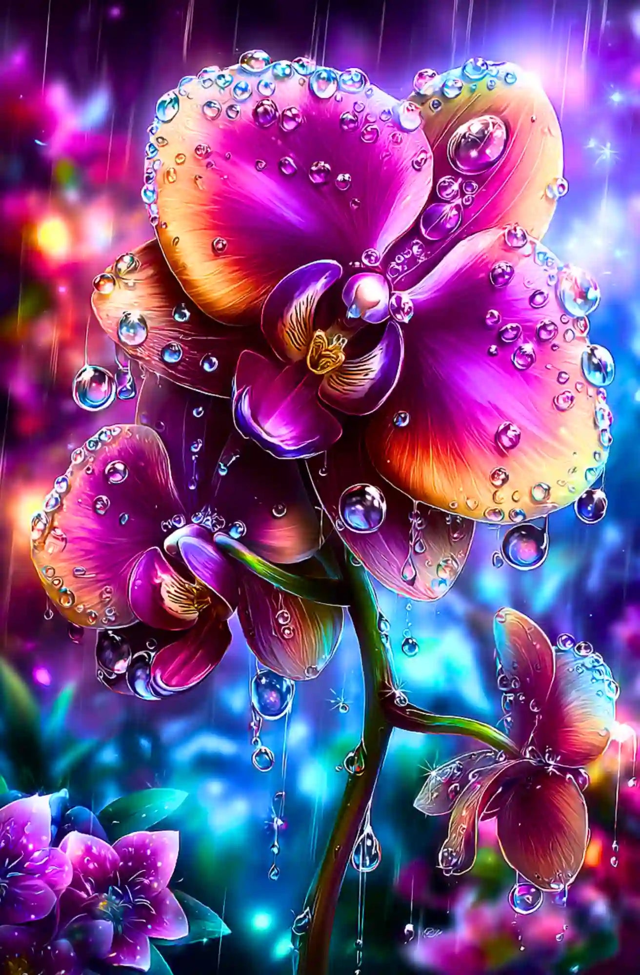 Diamond Painting - Regenkuss