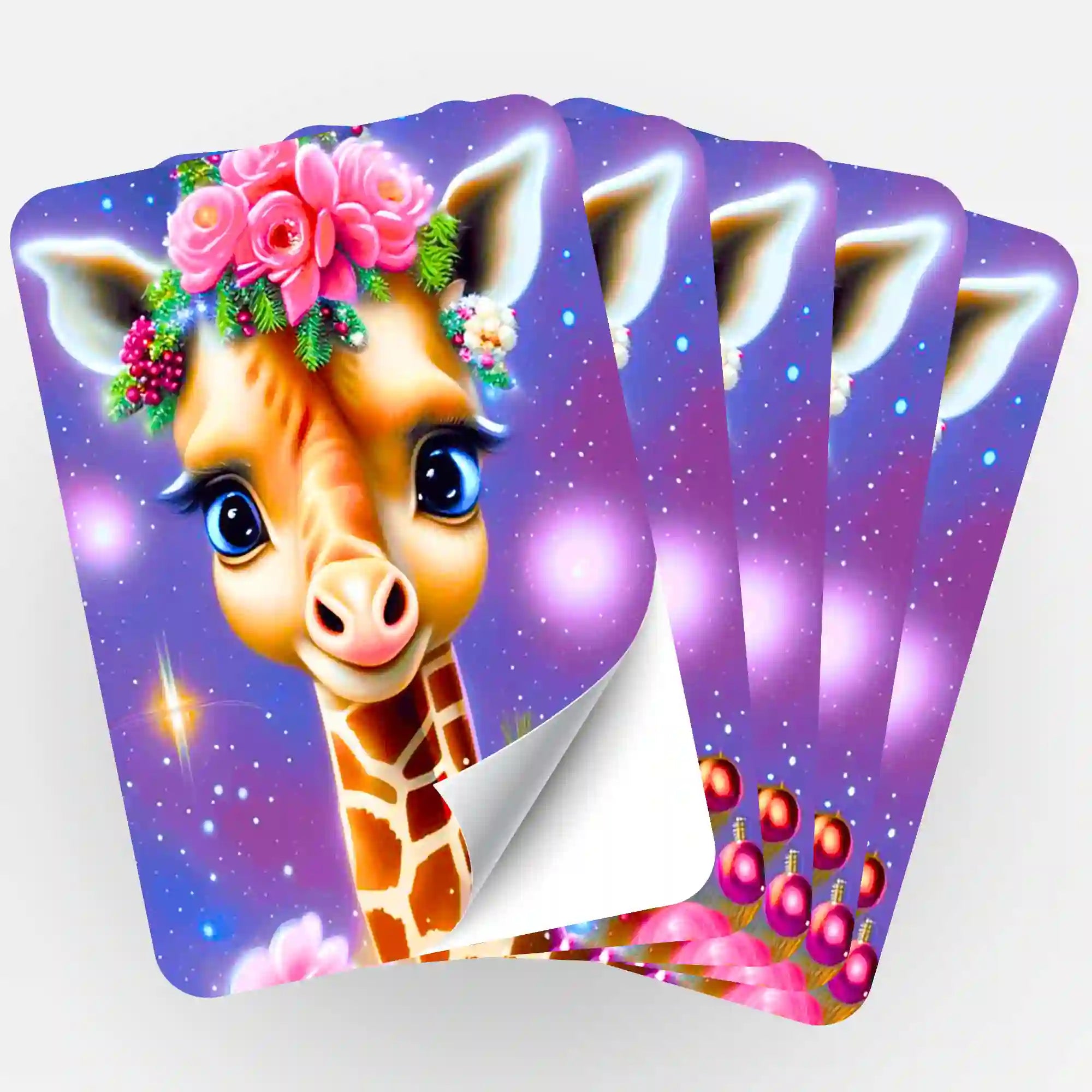 Aufkleber 5er-Set - Zauberhaftes Giraffenbaby